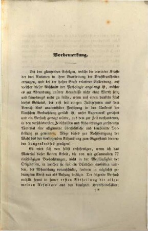 Der Lungenkrebs