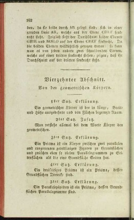 Vierzehnter Abschnitt. Von dem geometrischen Körpern