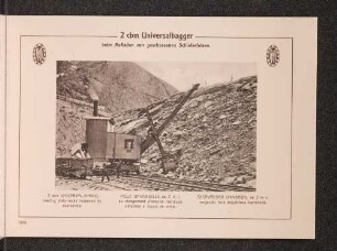 2 cbm Universalbagger, beim Aufladen von geschossenen Schieferfelsen.