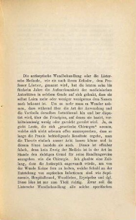 Die Principien des antiseptischen Verbandes : Inaug.-Diss.