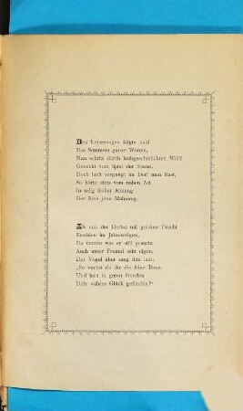 Herrn und Frau Adolf Gombart k. Bankbuchhalter und Olga Gombart geb. Sand zum Hochzeitsfeste : 21. Dez. 1880