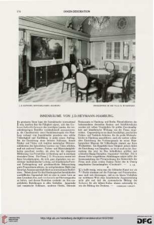 Innenräume von J.D. Heymann-Hamburg