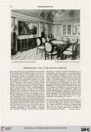 Innenräume von J.D. Heymann-Hamburg