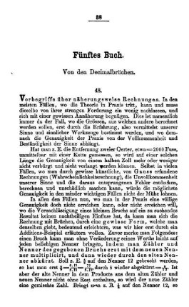Fünftes Buch. Von den Decimalbrüchen.
