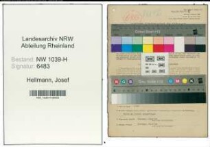 Entnazifizierung Josef Hellmann , geb. 02.09.1904 (Rendant)