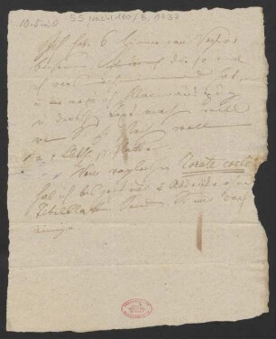 Brief an B. Schott's Söhne : 10.05.1820