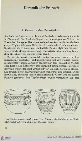 Keramik der Frühzeit