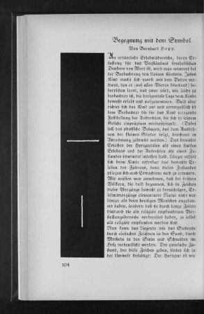 Begegnung mit dem Symbol