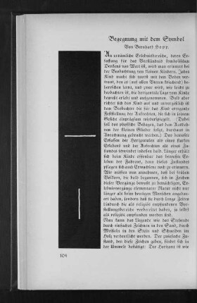 Begegnung mit dem Symbol