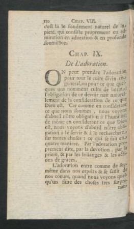 Chap. IX. De L'adoration.