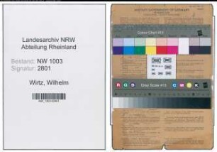 Entnazifizierung Wilhelm Wirtz , geb. 01.02.1912 (Fuhrgeschaeft)