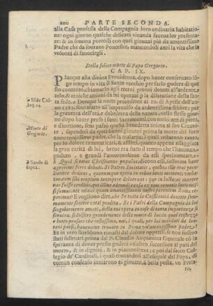 Cap. IX. Della felice morte di Papa Gregorio
