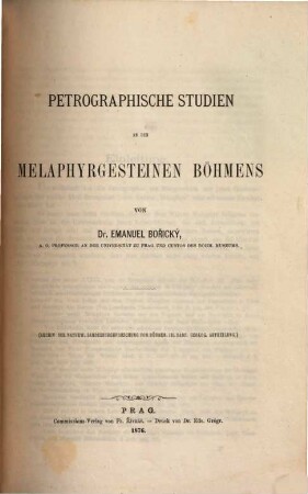 Petrographische Studien (in Böhmens). 3