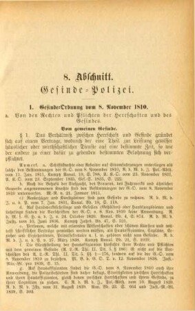 8. Abschnitt. Gesinde-Polizei