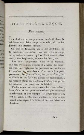 Dix-Septième Leçon.