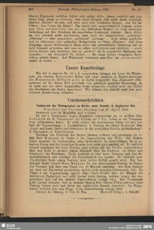 Unsere Kunstbeilage