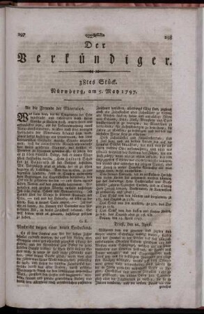 38tes Stück. Nürnberg, am 5. May 1797