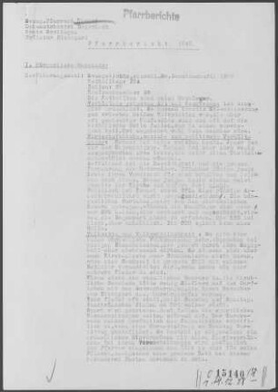 Kemnat: Pfarrbericht 1949