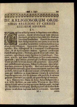 De Religiosorum Ordinibus Religioni Et Christi Ecclesiae Adversis