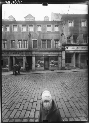 Meißen-Altstadt, Fleischergasse 13. Wohnhaus mit Läden (um 1580, Umbau 17. Jh.). Straßenfront