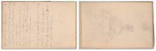 Text (links), Abrieb einer Zeichnung (rechts)
