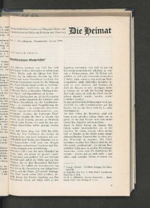 Nr. 1. 80. Jahrgang. Neumünster 1973.