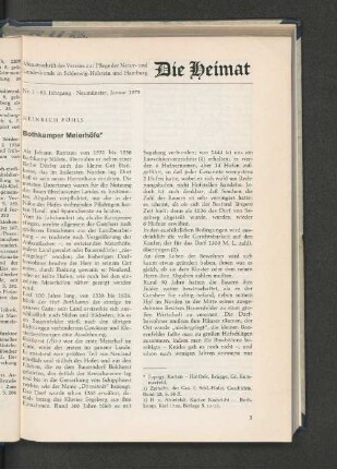 Nr. 1. 80. Jahrgang. Neumünster 1973.