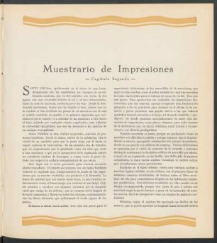 Muestrario de Impresiones : Capítulo Segundo