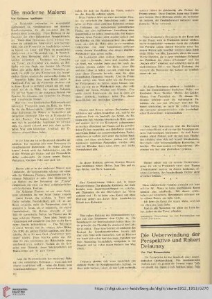 Die Überwindung der Perspektive und Robert Delaunay