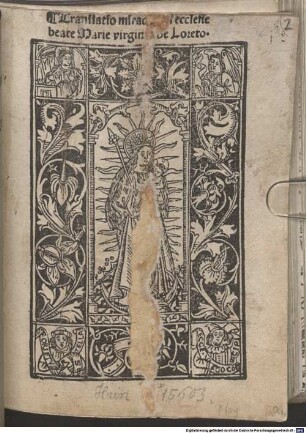 Translatio miraculosa ecclesiae beatae Mariae virginis de Loreto