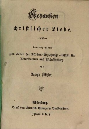 Gedanken christlicher Liebe