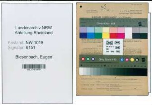 Entnazifizierung Eugen Biesenbach , geb. 21.05.1900 (Verwaltungsangestellter)