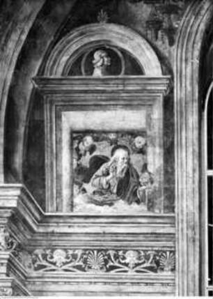 Szenen aus dem Leben des heiligen Bernhardin von Siena, Gottvater segnend