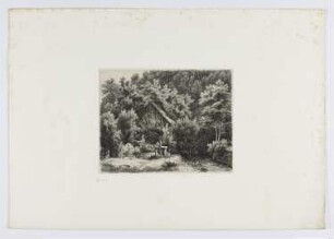 Schuppen an einer Schleuse, aus: "Sammlung von Radierlandschaften"