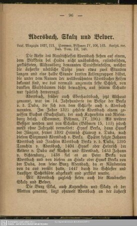 Adersbach, Skaly und Belver