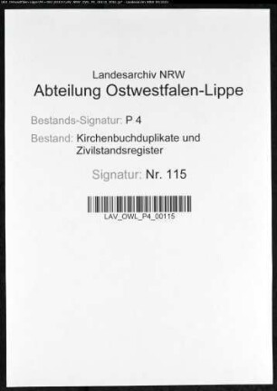 Kirchenbuchduplikat der evangelisch-lutherischen Gemeinde Fröndenberg (GHT 1815-1829, GHT 1830-1833, GHT 1837). (Gemeinde: Fröndenberg, evangelisch-lutherische Gemeinde)