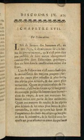 235-252, Chapitre XVII. De l'education.