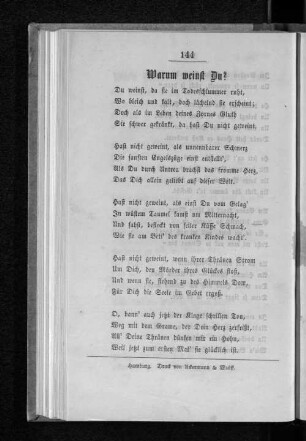Warum weinst Du?