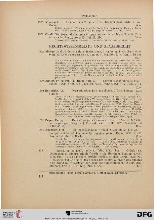 Rechtswissenschaft und Staatsrecht (Nr. 1328-1367)