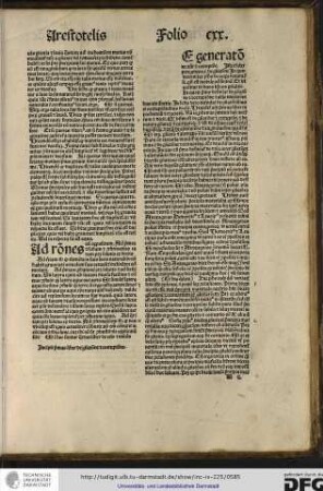 Iste est liber perigeneos id est de generatione, in quo determinat philosophus de corpore naturali, quid est mobile ad formam.