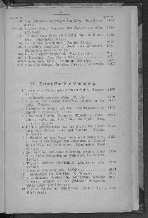 III. Naturhistorische Sammlung.