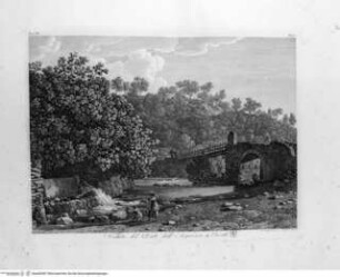 Raccolta delle vedute pittoresche di Roma e de suoi contorni ... volume 1. Parte 1., Tafel 15 (N. 10): Veduta del Ponte dell'Acquoria a Tivoli