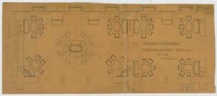 Thiersch, Friedrich von; Wiesbaden; Kurhaus - Konversationssaal (Möblierungsplan)