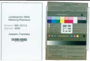 Entnazifizierung Franziska Joeppen , geb. 04.09.1911 (Innenarchitekt)