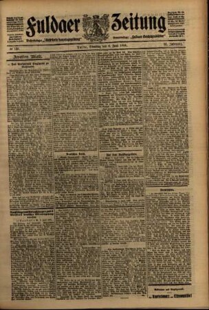 Zweite Ausgabe vom Dienstag, den 08. Juni 1909.