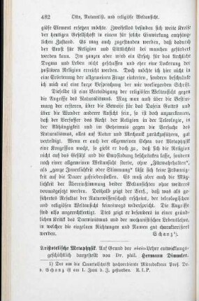 482-484 [Rezension] Dimmler, Hermann, Aristotelische Metaphysik