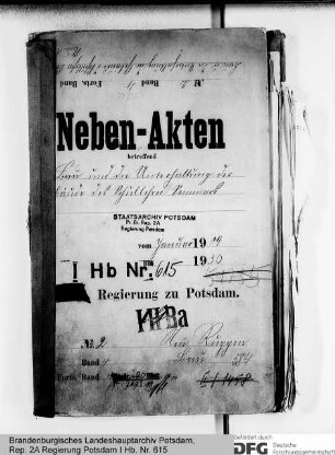 Bau und Unterhaltung der Gebäude des Lehrerseminars in Neuruppin