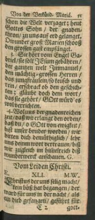Vom Leiden Christi.