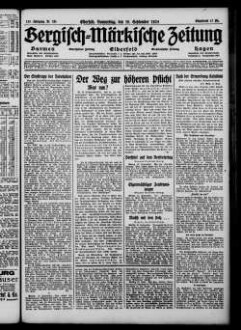 Bergisch-märkische Zeitung. 1924-1938