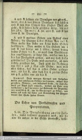 Die Lehre von Verhältnissen und Proportionen